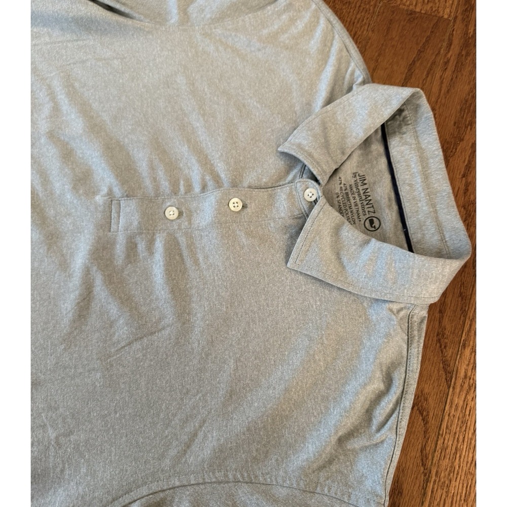Vineyard Vines Jim Nantz Polo Shirt Mens L Green Heather Golf Stretch Brrr